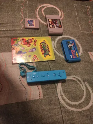 Lote N64, Gameboy, Manual y Mando Wii Blu