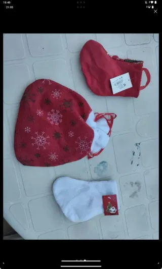 Lote 3 adornos navideños Santa y Reno