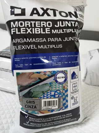 Cemento juntas Axton Gris Flexible Multiuso