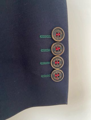 Blazer azul oscuro  forro cuadros