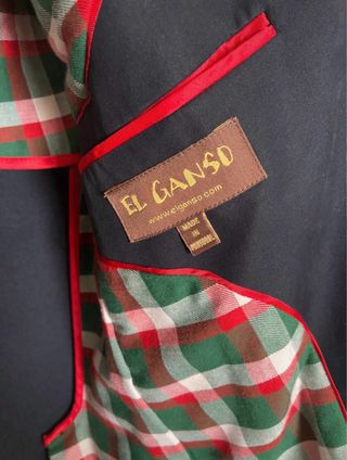 Blazer azul oscuro  forro cuadros