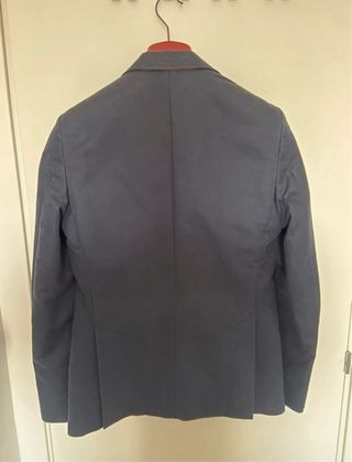 Blazer azul oscuro  forro cuadros