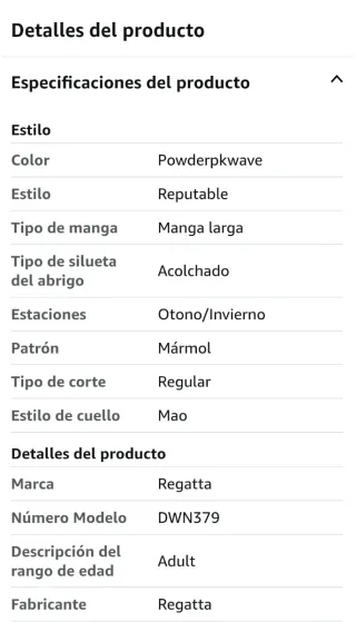 Chaqueta Regatta mujer Mármol Talla 38