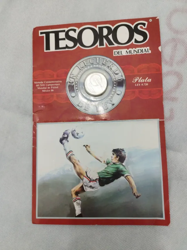 Moneda Plata Tesoros del Mundial México 86
