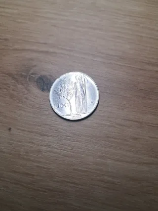 Moneda 100 Liras Italianas 1965