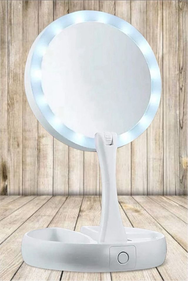 Espejo Maquillaje LED Plegable XJ-988