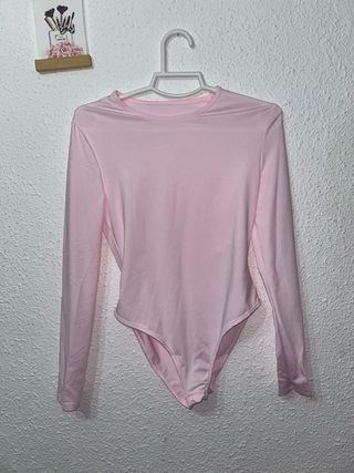 Body Shein Rosa Manga Larga Talla S