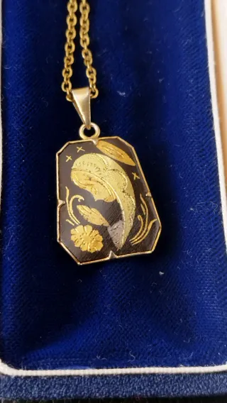 Colgante vintage Damasquinado