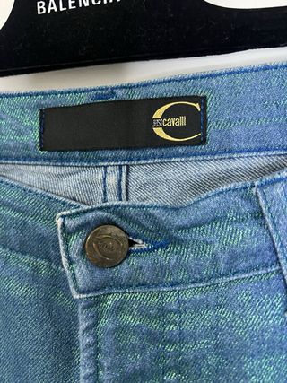 Jeans Just Cavalli glitter blu/verde taglia M