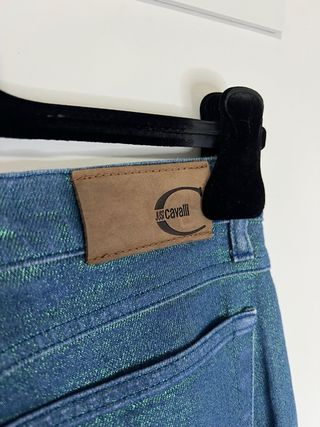 Jeans Just Cavalli glitter blu/verde taglia M