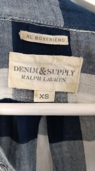 Camisa cuadros Ralph Lauren azul y blanco