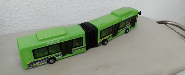 Autobus articolato giocattolo verde