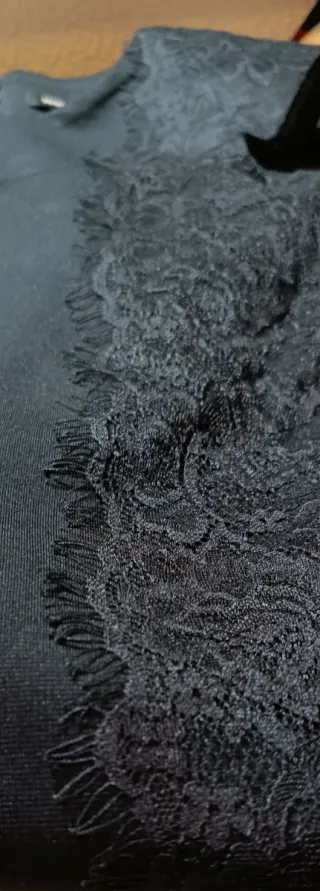 Vestido Negro Midi Mango Suit Talla S