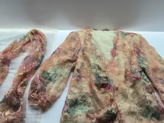 Blusa fiesta encaje floral XL