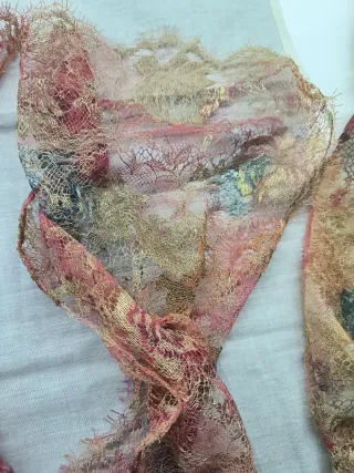 Blusa fiesta encaje floral XL