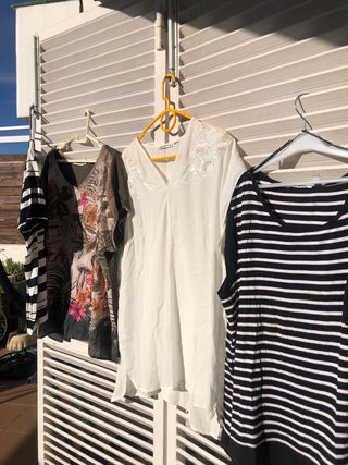 Jerséis punto roma multicolor y blanco