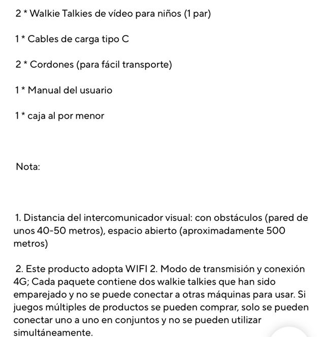 Walkie Talkie Niños con Pantalla