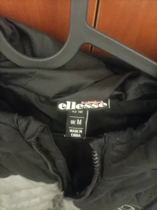 Plumón anorak Ellesse Negro y plateado
