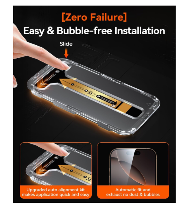 4 Pellicole Vetro Temperato iPhone 16 Pro Max