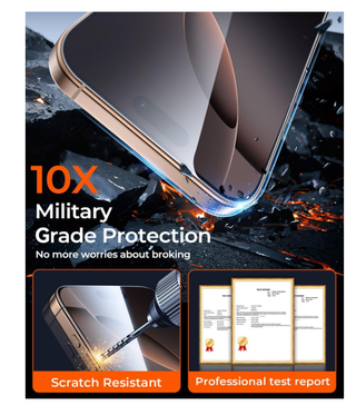 4 Pellicole Vetro Temperato iPhone 16 Pro Max