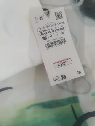 Camisa Zara sin mangas Talla XS