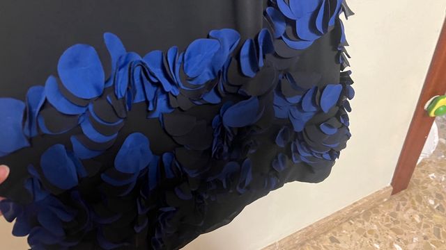 Vestido elegante negro y azul Talla 40