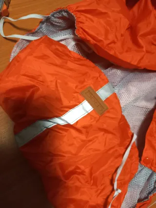 Impermeabile cane arancione/grigio