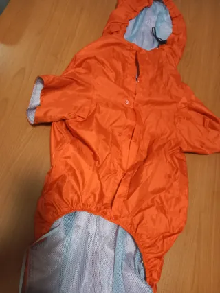 Impermeabile cane arancione/grigio