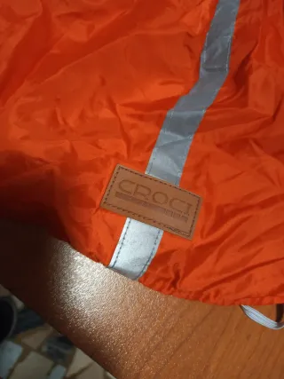 Impermeabile cane arancione/grigio