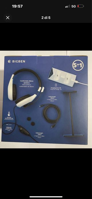 BigBen Essential Pack PS5 Cuffie + Supporto