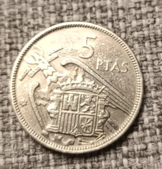 3 Monedas 5 Pesetas 1957 Franco