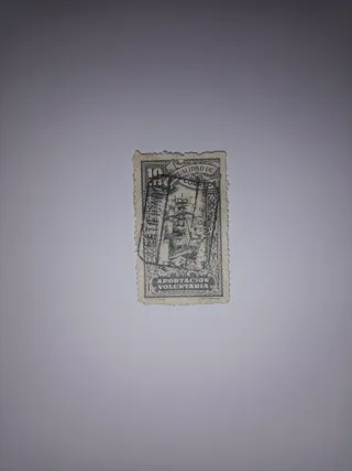 Sello 10 céntimos Aportación Voluntaria