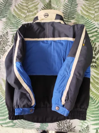 Cazadora Monplay beige y azul