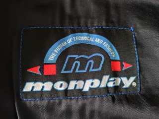 Cazadora Monplay beige y azul