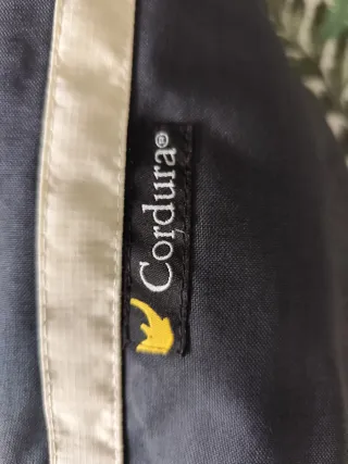 Cazadora Monplay beige y azul