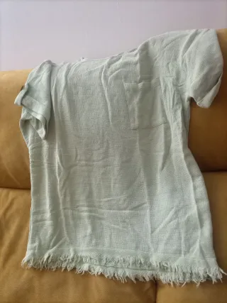 Camiseta manga corta mujer verde 100%algodon