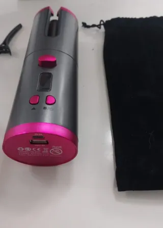 Rizador automático inalámbrico gris/rosa