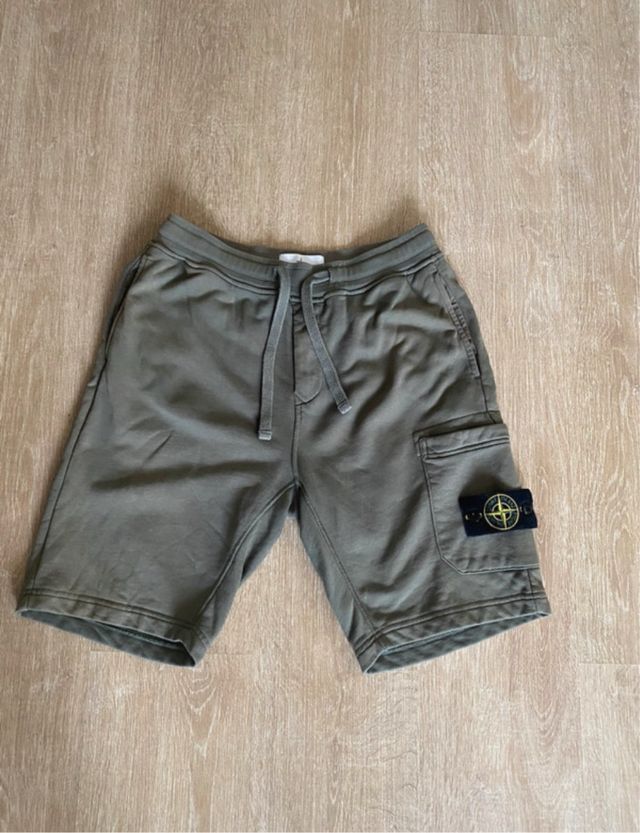 Stone Island Pantalón Corto Verde Talla M
