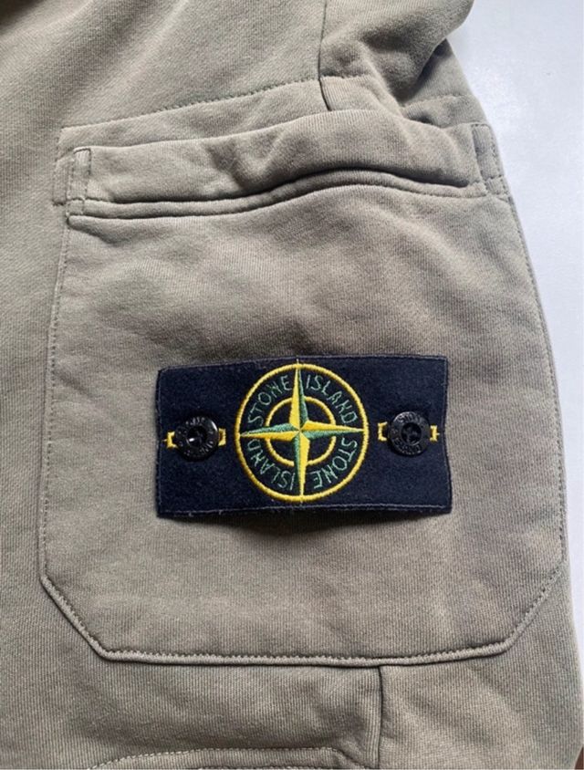 Stone Island Pantalón Corto Verde Talla M