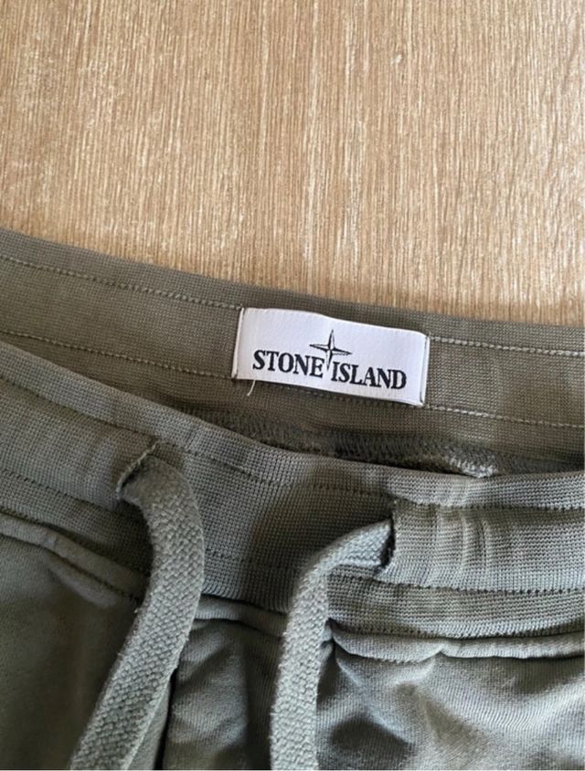 Stone Island Pantalón Corto Verde Talla M