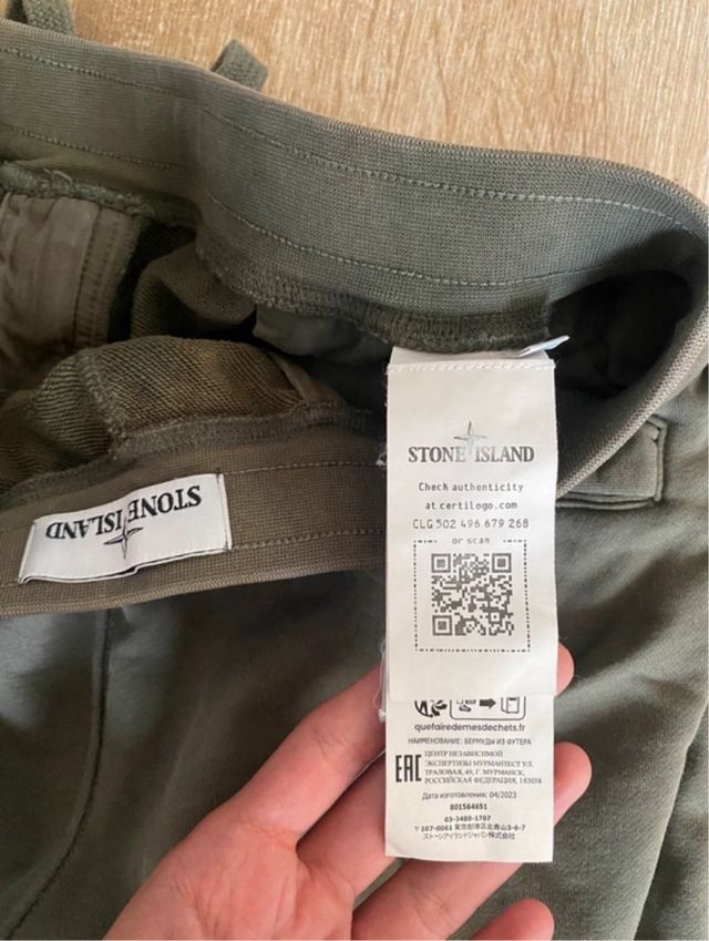 Stone Island Pantalón Corto Verde Talla M