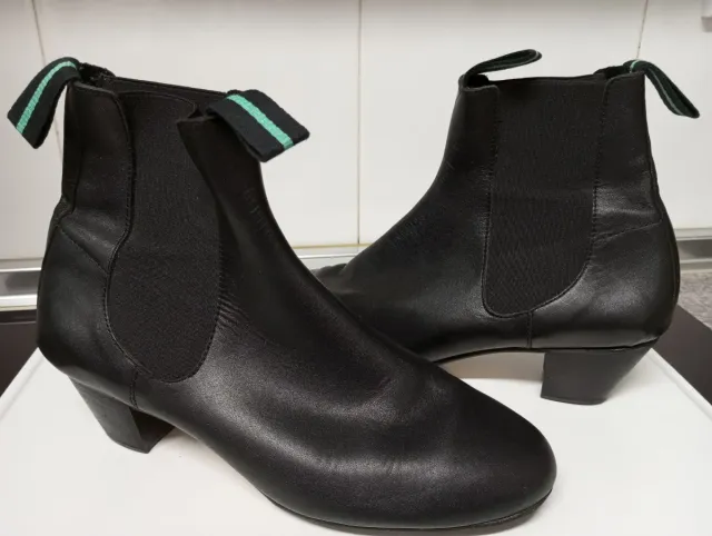 Botines Flamenco Piel Negros Hombre