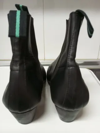 Botines Flamenco Piel Negros Hombre