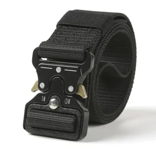 Cinturón Táctico Hebilla Metálica Negra