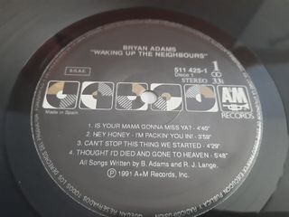 Vinilo Bryan Adams Waking Up The Neighbours