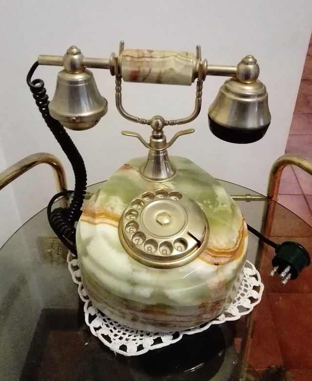 TELEFONO FISSO realizzato IN ONICE degli ANNI '50