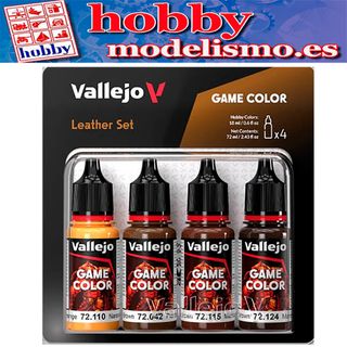 Set Pintura Vallejo Game Color Cuero 4x18ml