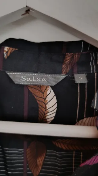 Vestido estampado Salsa negro y morado