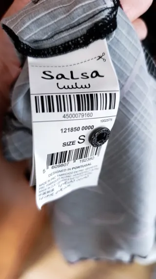 Vestido estampado Salsa negro y morado