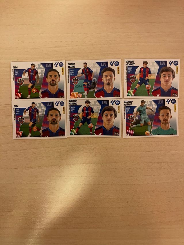 50 cromos normales del Levante.